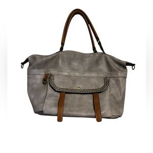 ANTIK KRAFT VEGAN LEATHER GRAY SACHEL , BOHO